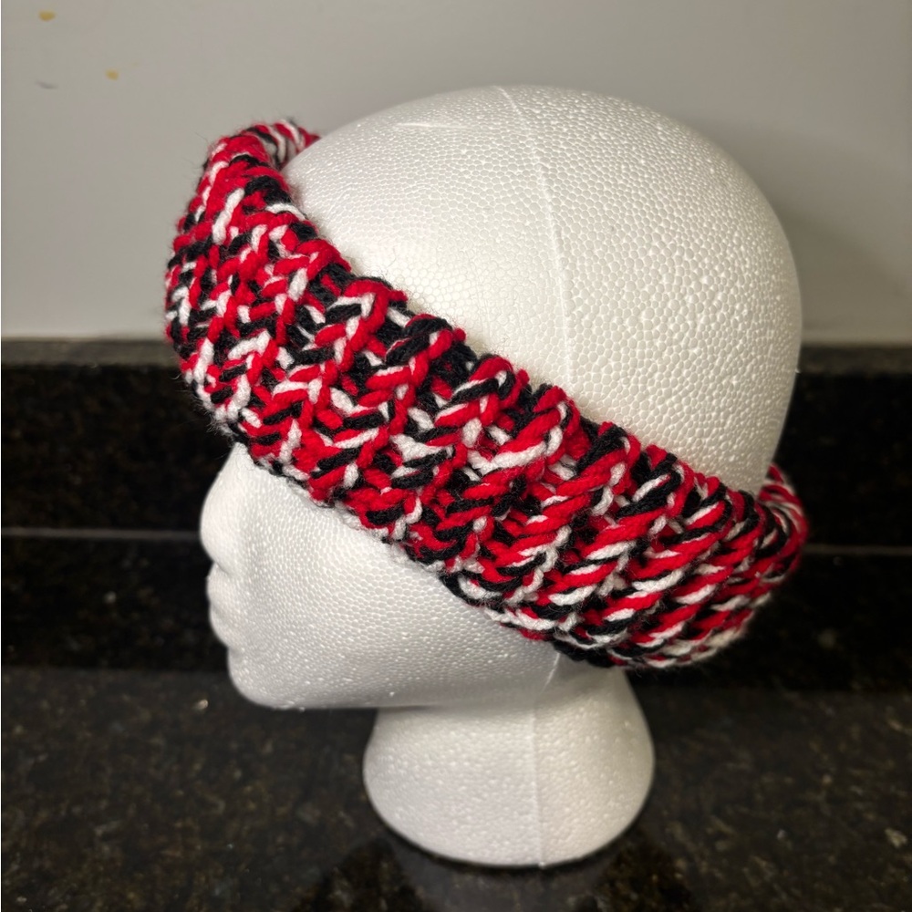 NWOT Red/Black/White Headband/Ear Warmers